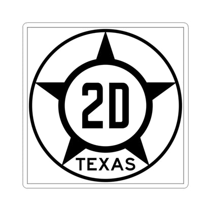 Old Texas 2D (Texas) (Road Sign) STICKER Vinyl Kiss-Cut Decal 4 Inch White - The Sticker Space