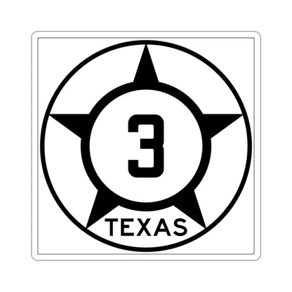 Old Texas 3 (Texas) (Road Sign) STICKER Vinyl Kiss-Cut Decal 6 Inch White - The Sticker Space
