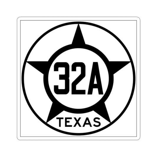 Old Texas 32A (Texas) (Road Sign) STICKER Vinyl Kiss-Cut Decal 2 Inch White - The Sticker Space