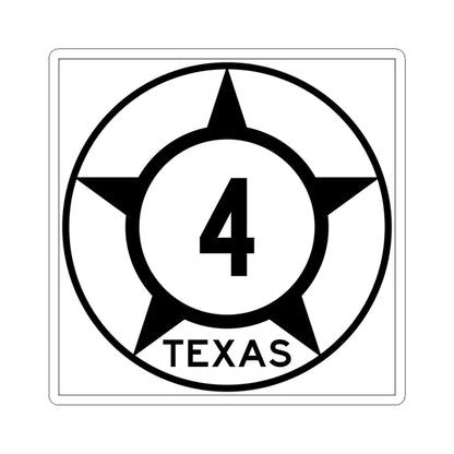 Old Texas 4 (Texas) (Road Sign) STICKER Vinyl Kiss-Cut Decal 6 Inch White - The Sticker Space