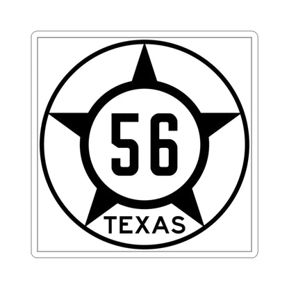 Old Texas 56 (Texas) (Road Sign) STICKER Vinyl Kiss-Cut Decal 3 Inch White - The Sticker Space