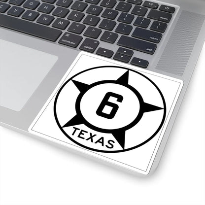 Old Texas 6 (Texas) (Road Sign) STICKER Vinyl Kiss-Cut Decal - The Sticker Space