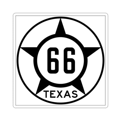 Old Texas 66 (Texas) (Road Sign) STICKER Vinyl Kiss-Cut Decal 6 Inch White - The Sticker Space