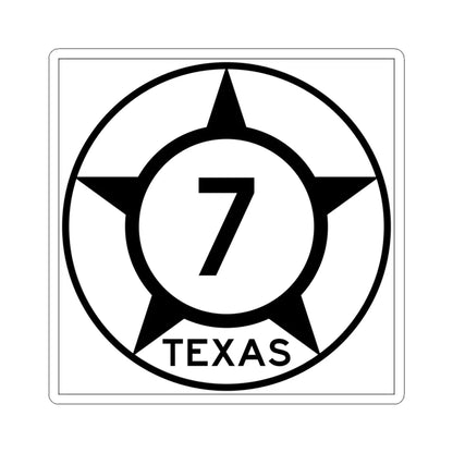 Old Texas 7 (Texas) (Road Sign) STICKER Vinyl Kiss-Cut Decal 6 Inch White - The Sticker Space