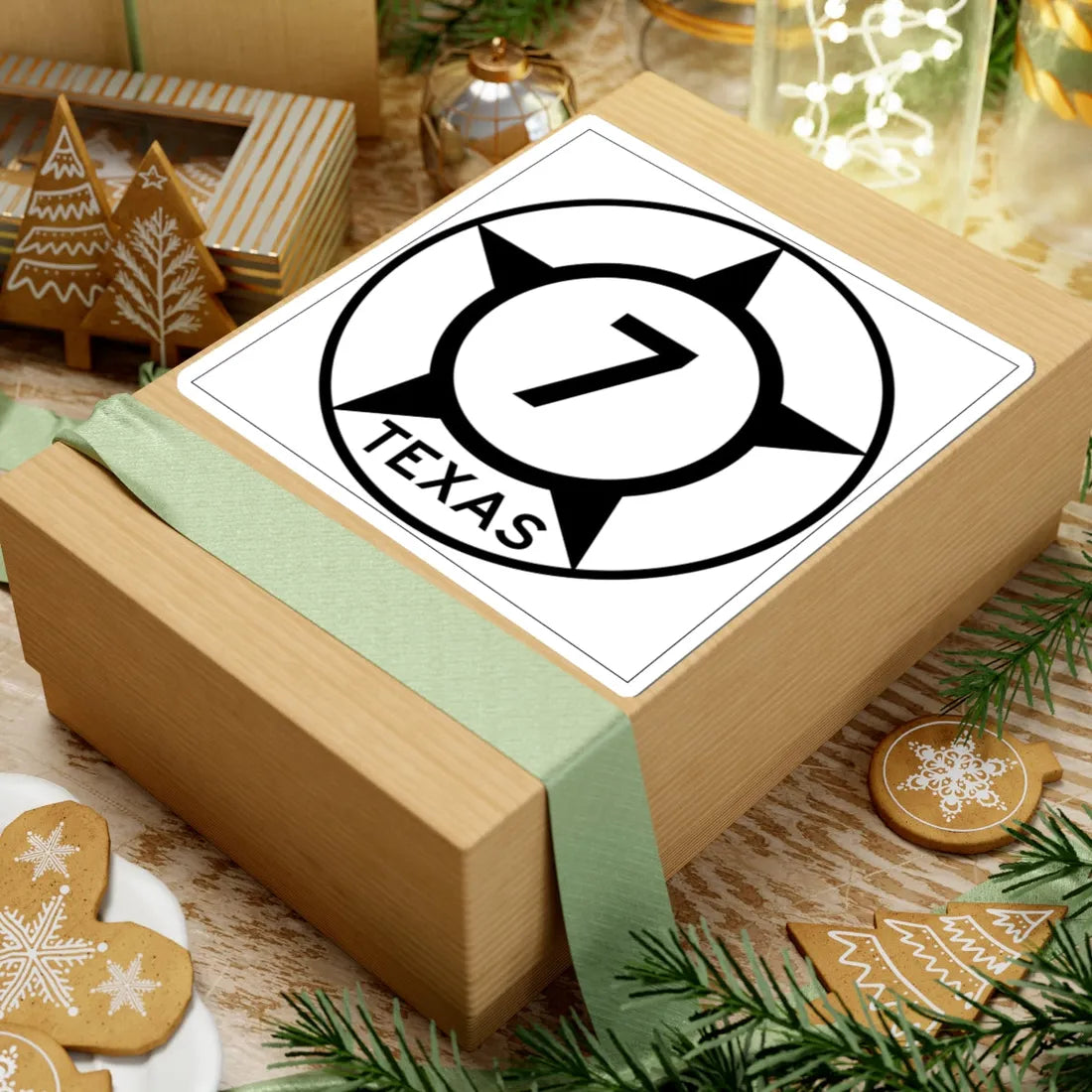 Old Texas 7 (Texas) (Road Sign) STICKER Vinyl Kiss-Cut Decal - The Sticker Space