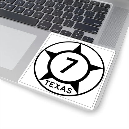 Old Texas 7 (Texas) (Road Sign) STICKER Vinyl Kiss-Cut Decal - The Sticker Space