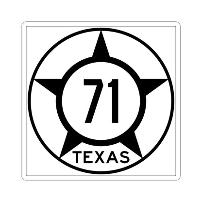 Old Texas 71 (Texas) (Road Sign) STICKER Vinyl Kiss-Cut Decal 6 Inch White - The Sticker Space