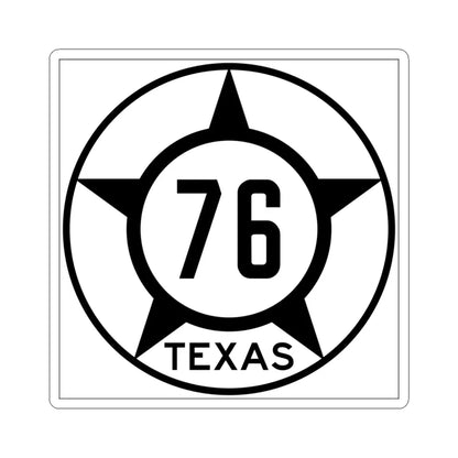 Old Texas 76 (Texas) (Road Sign) STICKER Vinyl Kiss-Cut Decal 4 Inch White - The Sticker Space