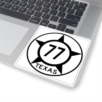 Old Texas 77 (Texas) (Road Sign) STICKER Vinyl Kiss-Cut Decal - The Sticker Space