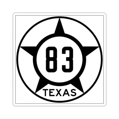 Old Texas 83 (Texas) (Road Sign) STICKER Vinyl Kiss-Cut Decal 2 Inch White - The Sticker Space