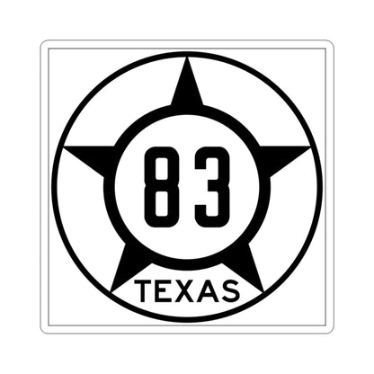 Old Texas 83 (Texas) (Road Sign) STICKER Vinyl Kiss-Cut Decal 3 Inch White - The Sticker Space