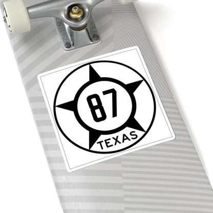 Old Texas 87 (Texas) (Road Sign) STICKER Vinyl Kiss-Cut Decal - The Sticker Space