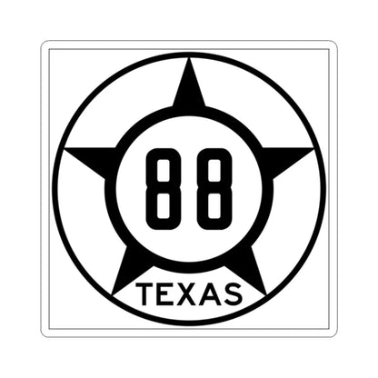 Old Texas 88 (Texas) (Road Sign) STICKER Vinyl Kiss-Cut Decal 2 Inch White - The Sticker Space