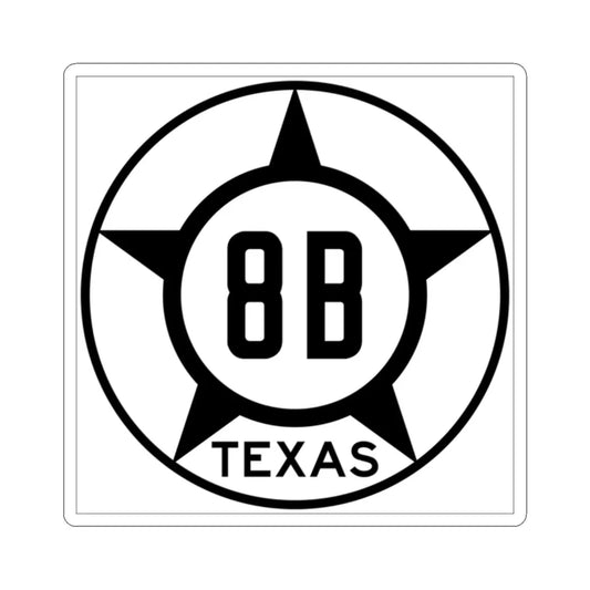 Old Texas 8B (Texas) (Road Sign) STICKER Vinyl Kiss-Cut Decal 2 Inch White - The Sticker Space