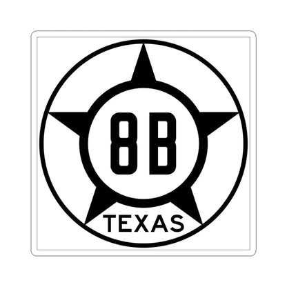 Old Texas 8B (Texas) (Road Sign) STICKER Vinyl Kiss-Cut Decal 6 Inch White - The Sticker Space