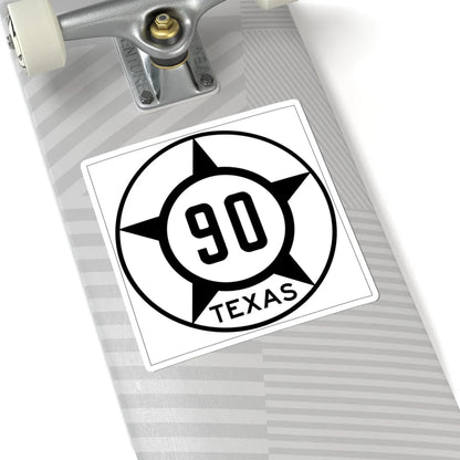 Old Texas 90 (Texas) (Road Sign) STICKER Vinyl Kiss-Cut Decal - The Sticker Space
