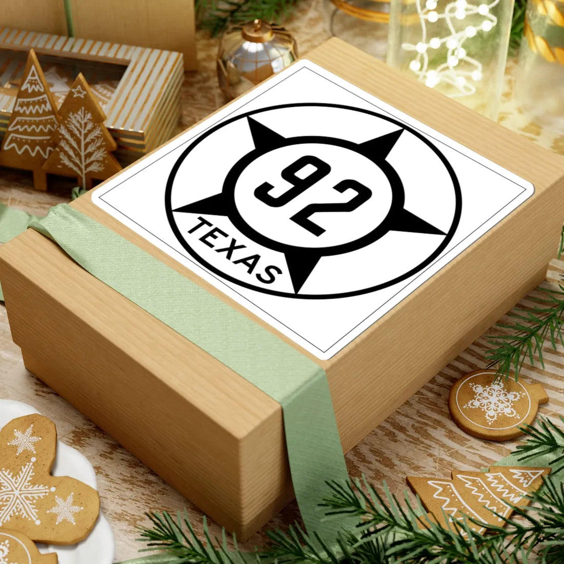 Old Texas 92 (Texas) (Road Sign) STICKER Vinyl Kiss-Cut Decal - The Sticker Space