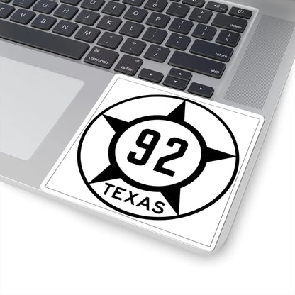 Old Texas 92 (Texas) (Road Sign) STICKER Vinyl Kiss-Cut Decal - The Sticker Space