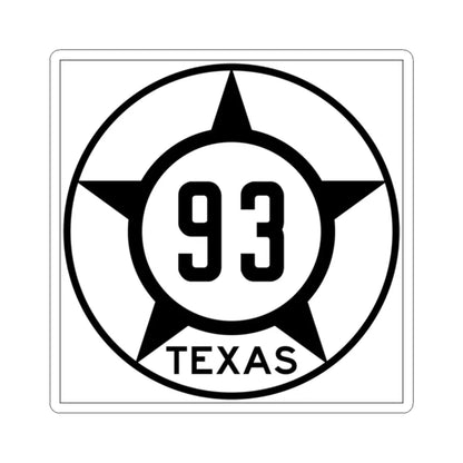 Old Texas 93 (Texas) (Road Sign) STICKER Vinyl Kiss-Cut Decal 2 Inch White - The Sticker Space