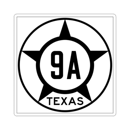 Old Texas 9A (Texas) (Road Sign) STICKER Vinyl Kiss-Cut Decal 6 Inch White - The Sticker Space