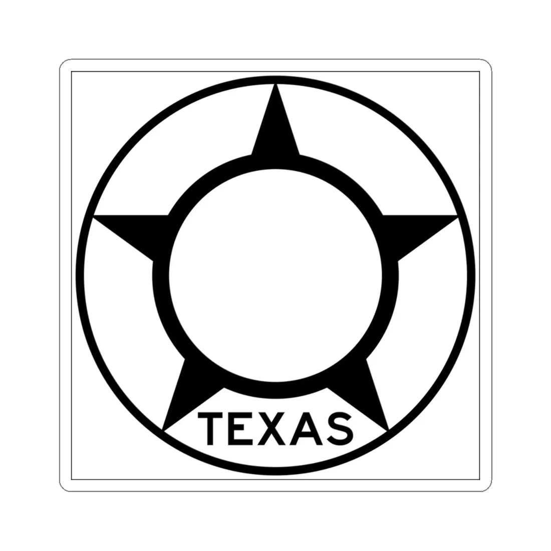 Old Texas blank (Texas) (Road Sign) STICKER Vinyl Kiss-Cut Decal 4 Inch White - The Sticker Space