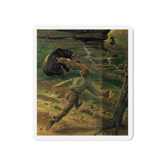 Old Yeller, Part One, Collier's, June 8, 1956 (Magazine Illustration) Refrigerator Magnet 6 Inch - The Sticker Space