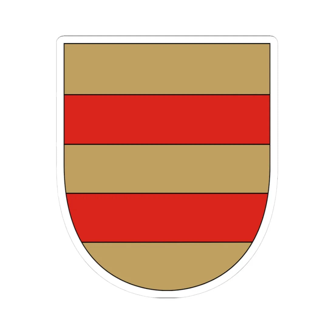 Oldenborgs våben (Denmark) (Coat of Arms) STICKER Vinyl Kiss-Cut Decal 3 Inch White - The Sticker Space