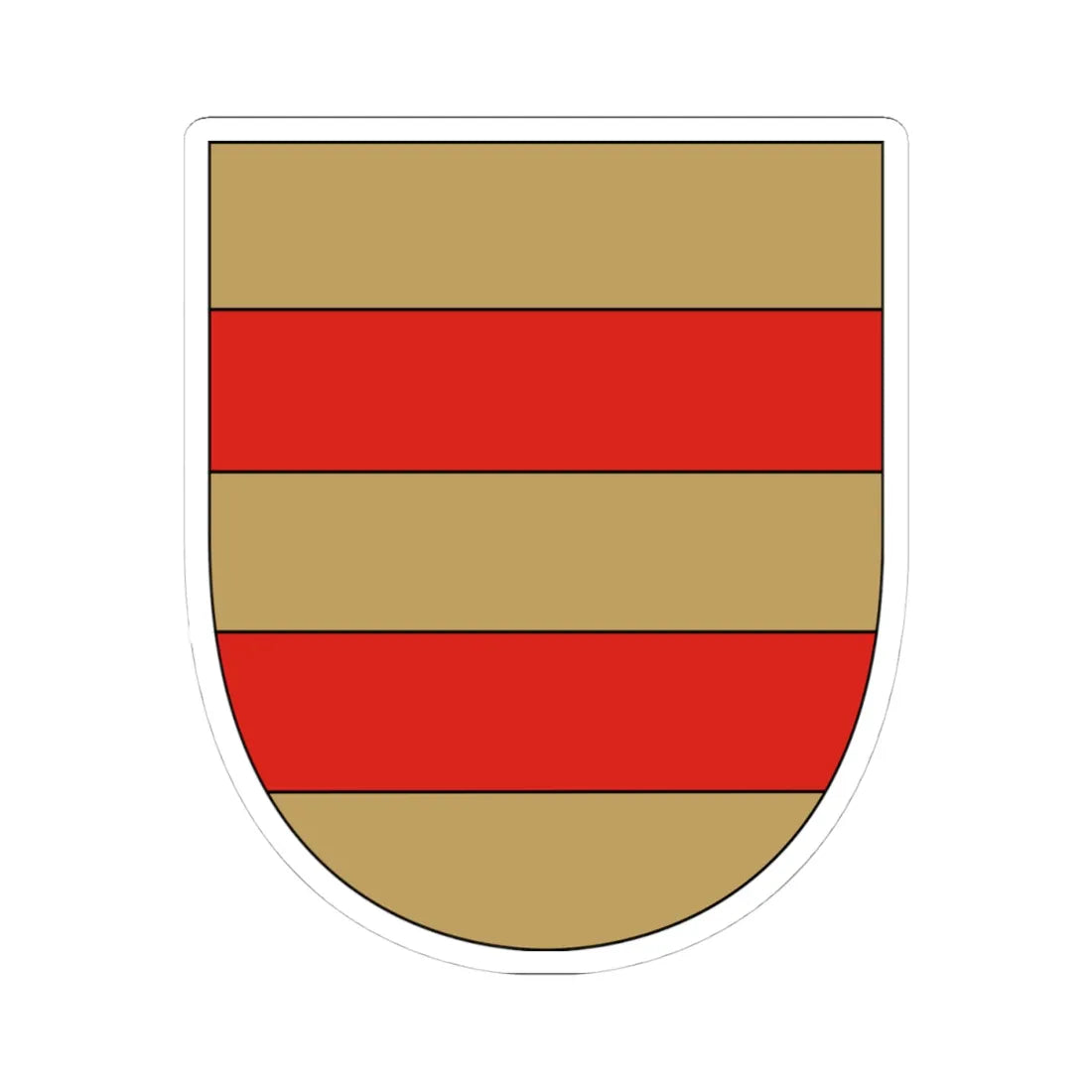 Oldenborgs våben (Denmark) (Coat of Arms) STICKER Vinyl Kiss-Cut Decal 4 Inch White - The Sticker Space