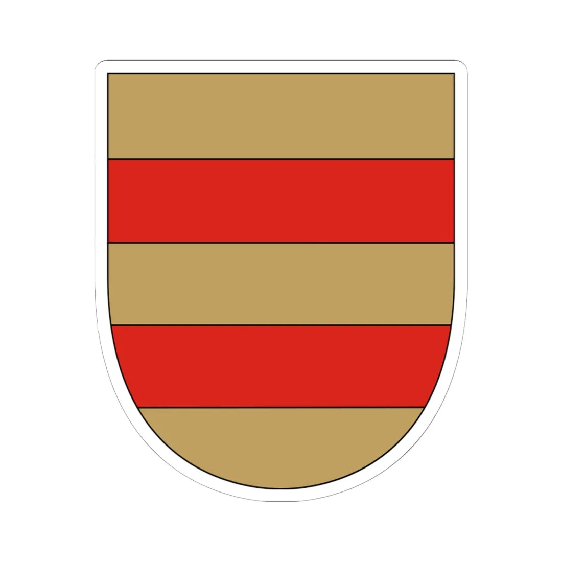 Oldenborgs våben (Denmark) (Coat of Arms) STICKER Vinyl Kiss-Cut Decal 6 Inch White - The Sticker Space