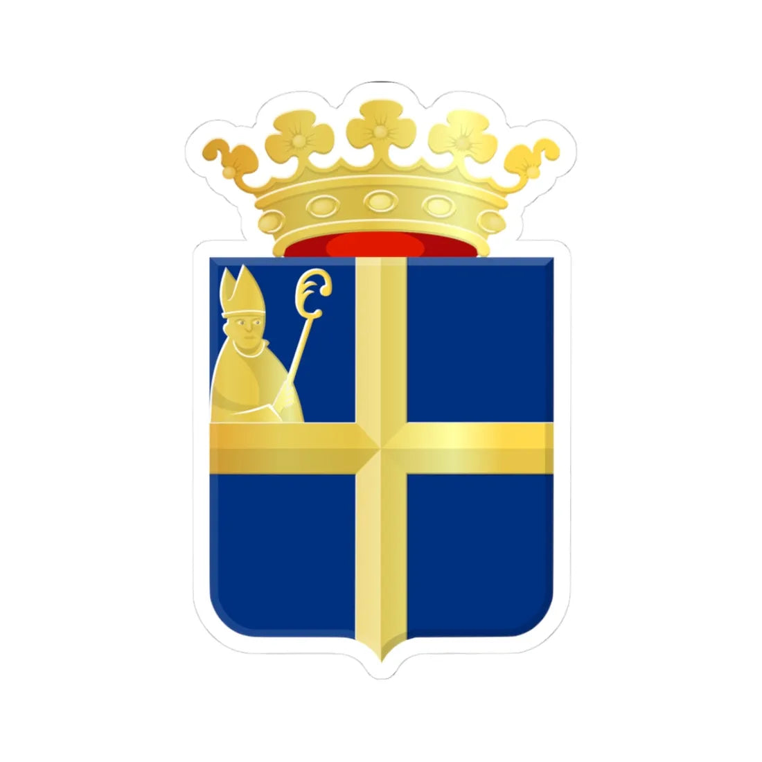 Oldenzaal wapen (Netherlands) (Coat of Arms) STICKER Vinyl Kiss-Cut Decal 3 Inch White - The Sticker Space