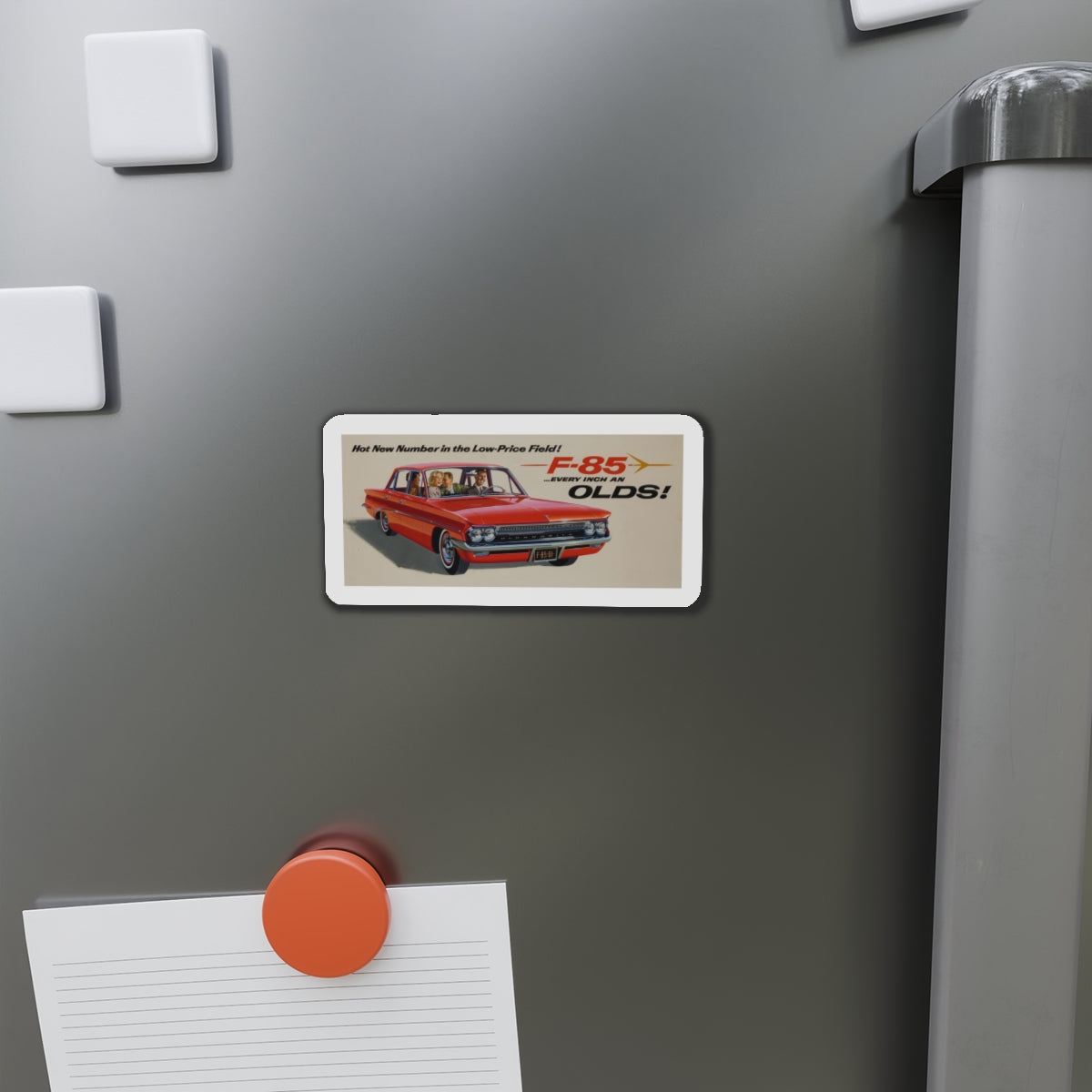 Oldsmobile F-85 advertisement (Magazine Illustration) Refrigerator Magnet-The Sticker Space