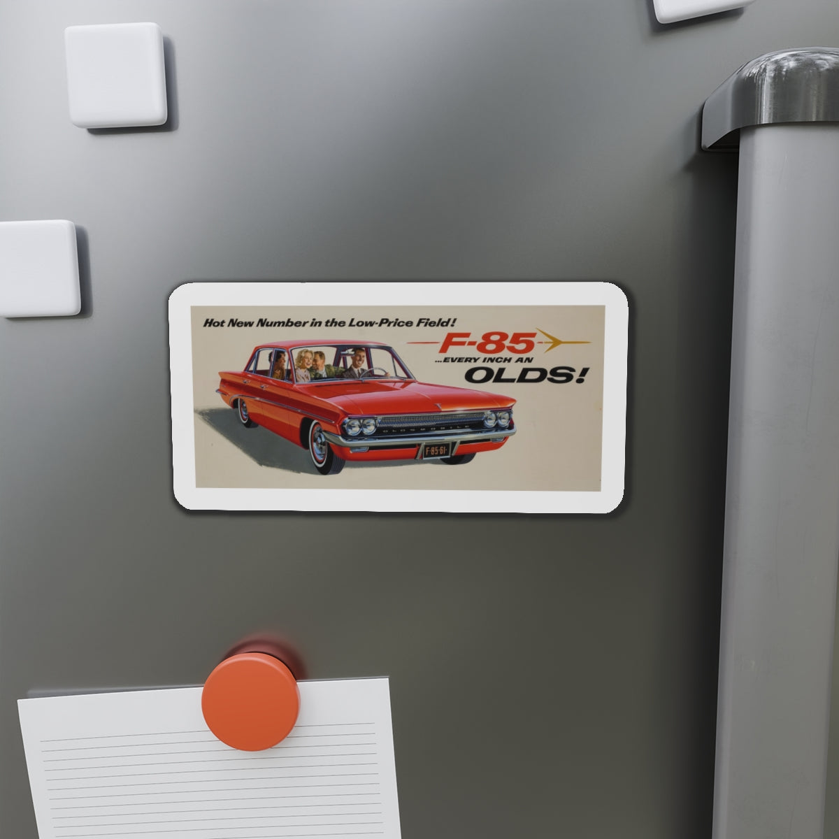 Oldsmobile F-85 advertisement (Magazine Illustration) Refrigerator Magnet-The Sticker Space