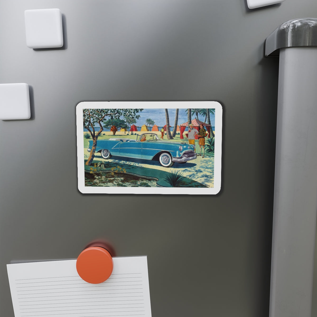 Oldsmobile Starfire, Esquire magazine, 1954 (Magazine Illustration) Refrigerator Magnet-The Sticker Space