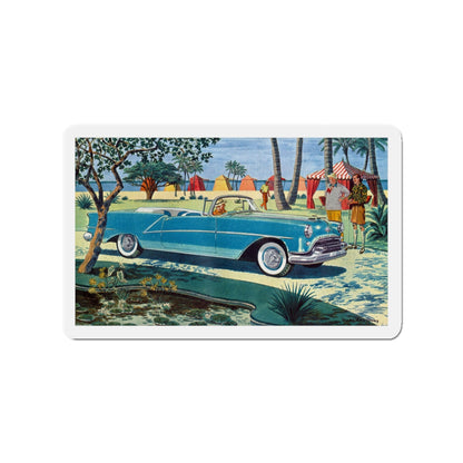 Oldsmobile Starfire, Esquire magazine, 1954 (Magazine Illustration) Refrigerator Magnet-3" x 3"-The Sticker Space