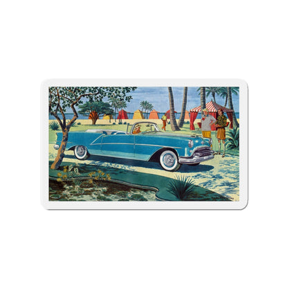 Oldsmobile Starfire, Esquire magazine, 1954 (Magazine Illustration) Refrigerator Magnet-4" x 4"-The Sticker Space