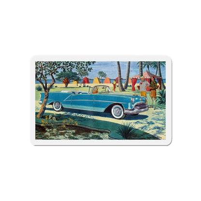 Oldsmobile Starfire, Esquire magazine, 1954 (Magazine Illustration) Refrigerator Magnet-5" x 5"-The Sticker Space