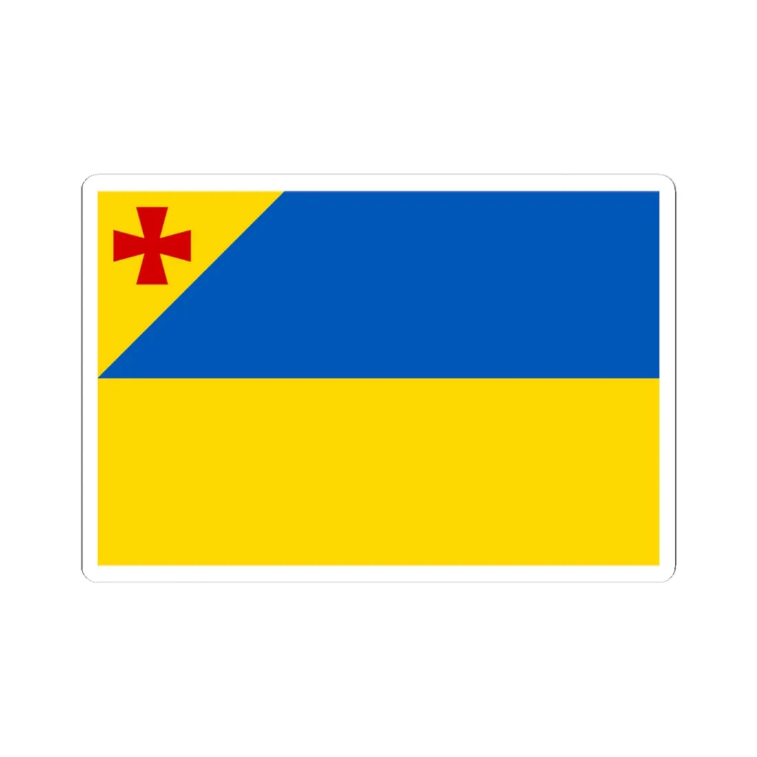 Oleksandriia Raion flag (Ukraine) STICKER Vinyl Kiss-Cut Decal 4 Inch White - The Sticker Space
