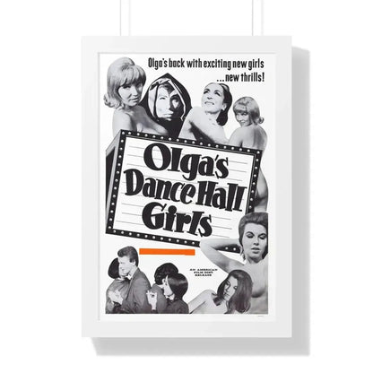 OLGA'S DANCE HALL GIRLS 1969 - Framed Movie Poster 16″ x 24″ White - The Sticker Space
