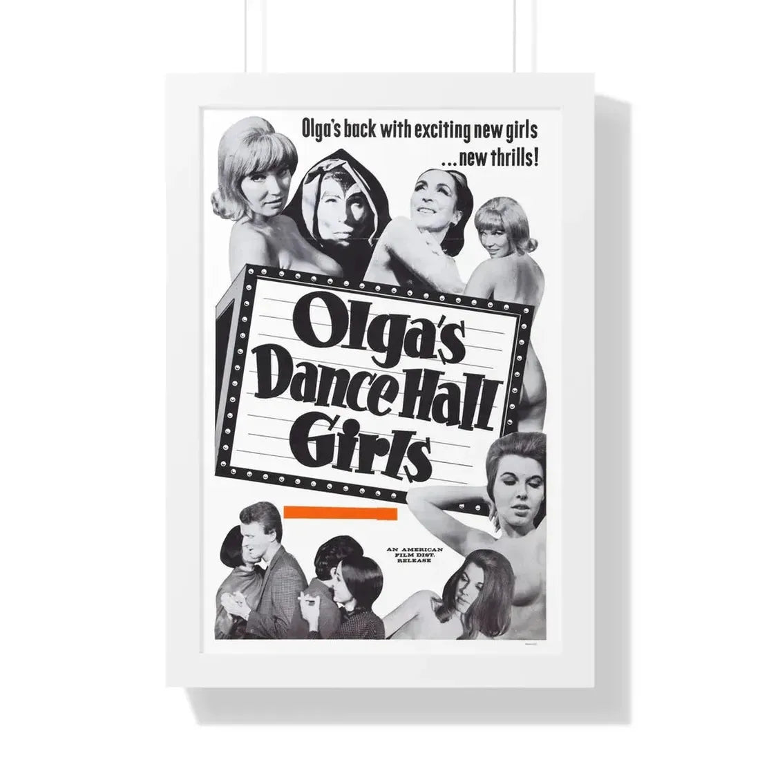 OLGA'S DANCE HALL GIRLS 1969 - Framed Movie Poster - The Sticker Space