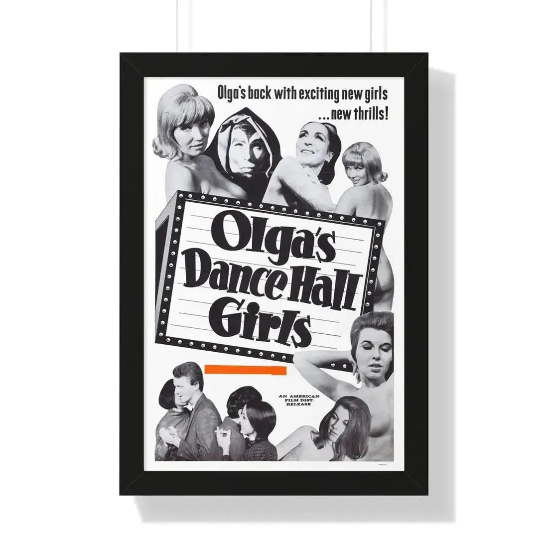 OLGA'S DANCE HALL GIRLS 1969 - Framed Movie Poster - The Sticker Space
