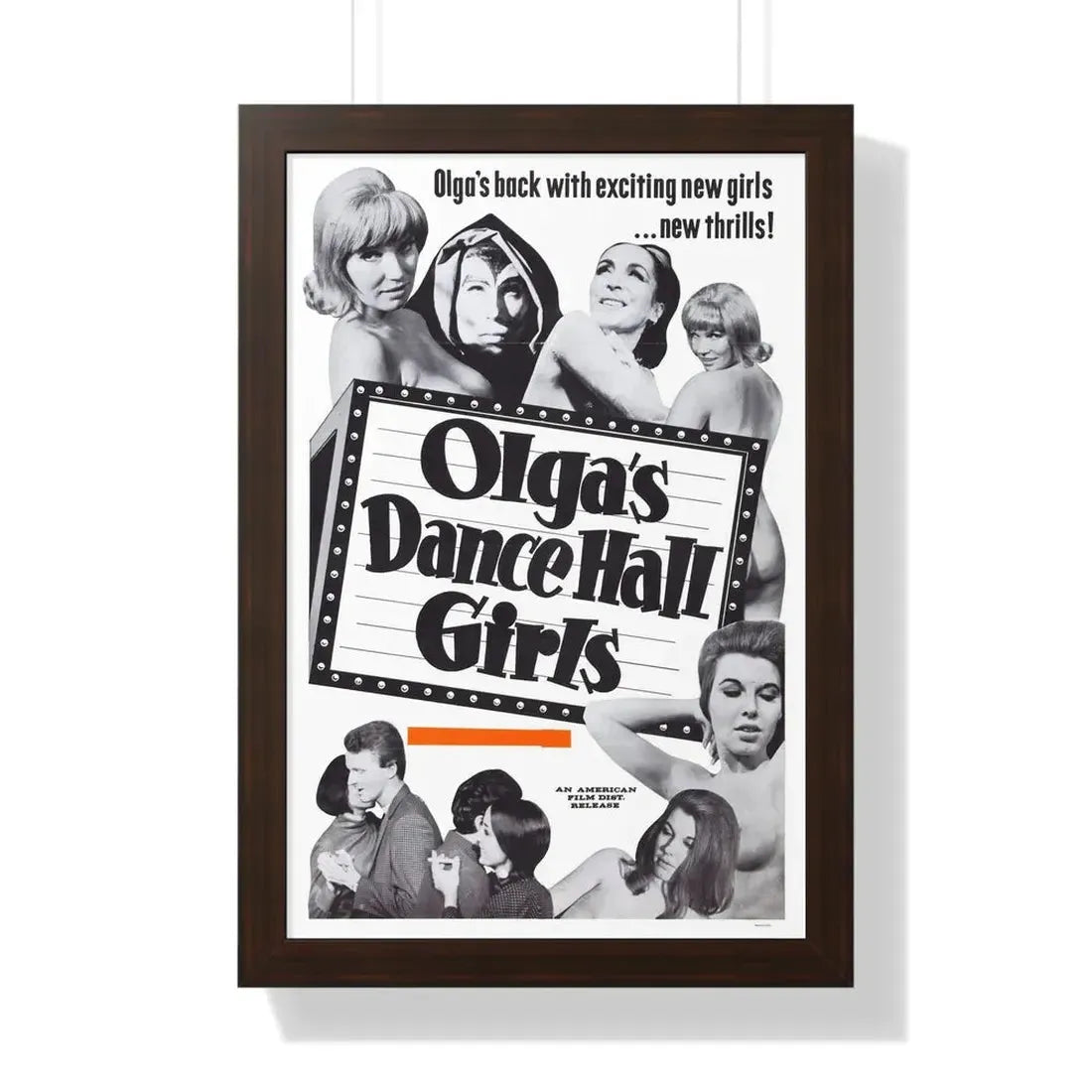 OLGA'S DANCE HALL GIRLS 1969 - Framed Movie Poster - The Sticker Space