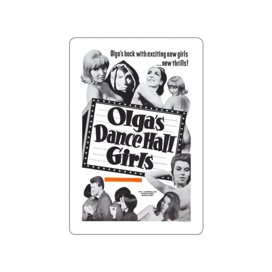 OLGA'S DANCE HALL GIRLS 1969 Movie Poster STICKER Vinyl Die-Cut Decal 2 Inch - The Sticker Space