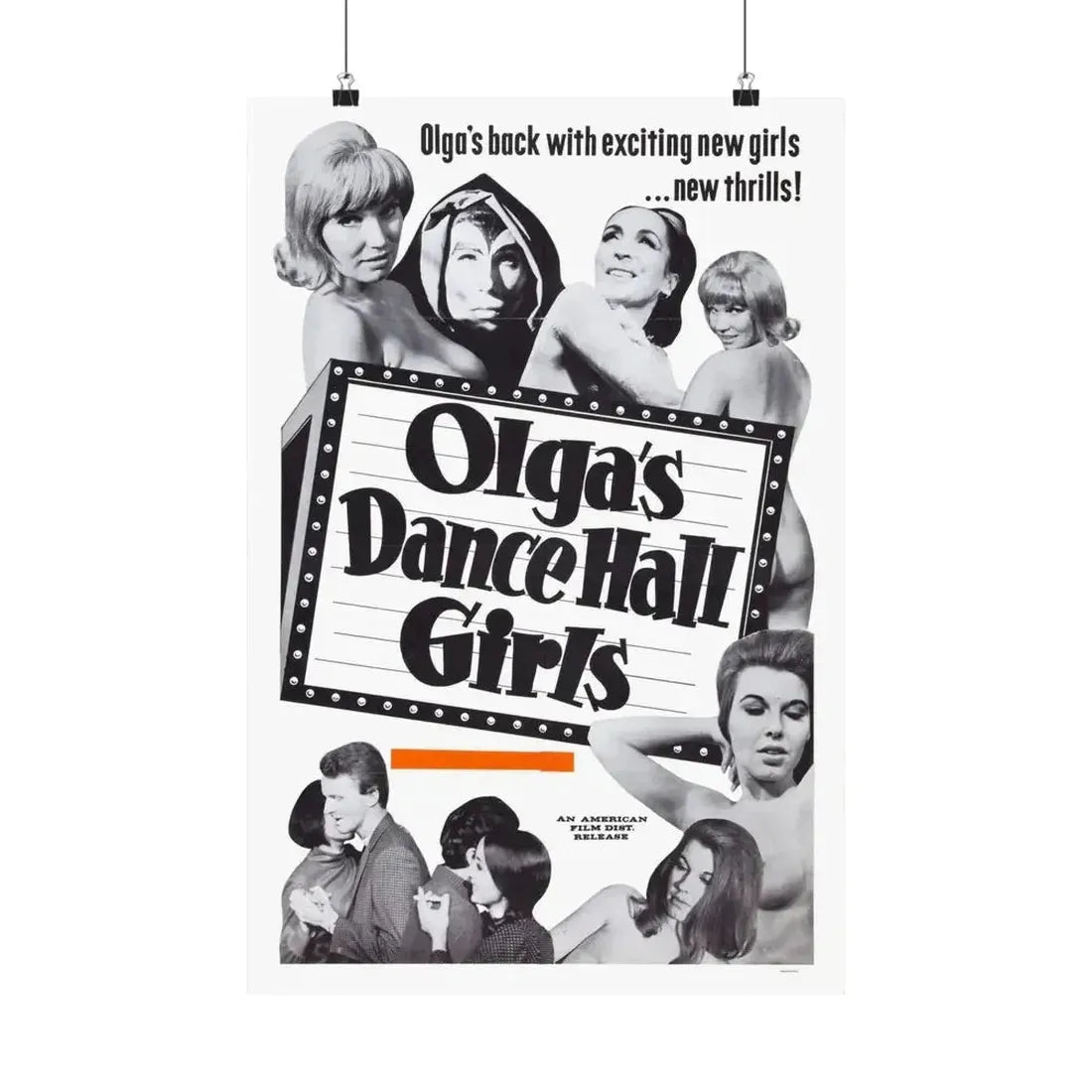 OLGA'S DANCE HALL GIRLS 1969 - Paper Movie Poster 16″ x 24″ Matte - The Sticker Space