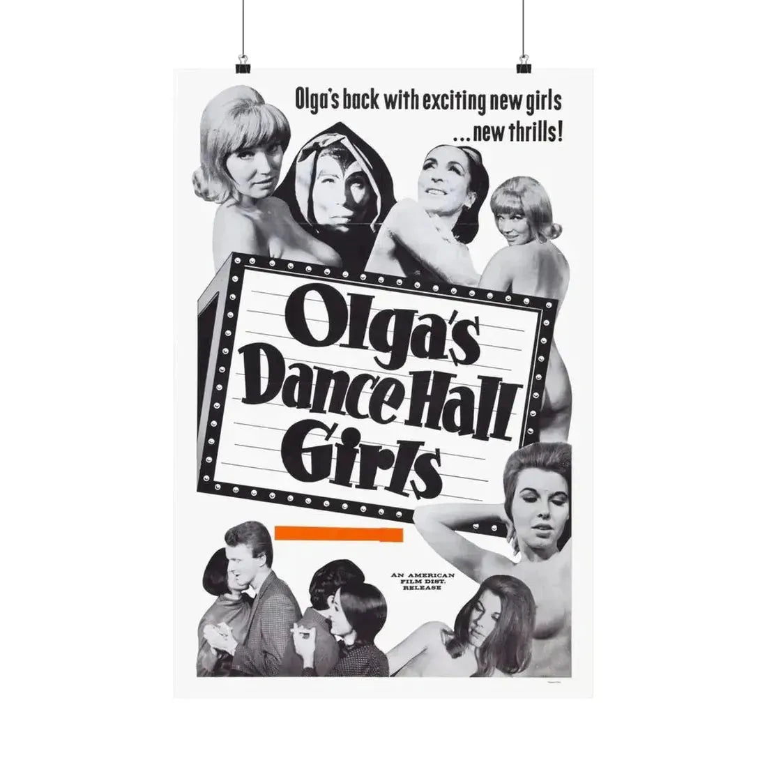 OLGA'S DANCE HALL GIRLS 1969 - Paper Movie Poster 20″ x 30″ Matte - The Sticker Space