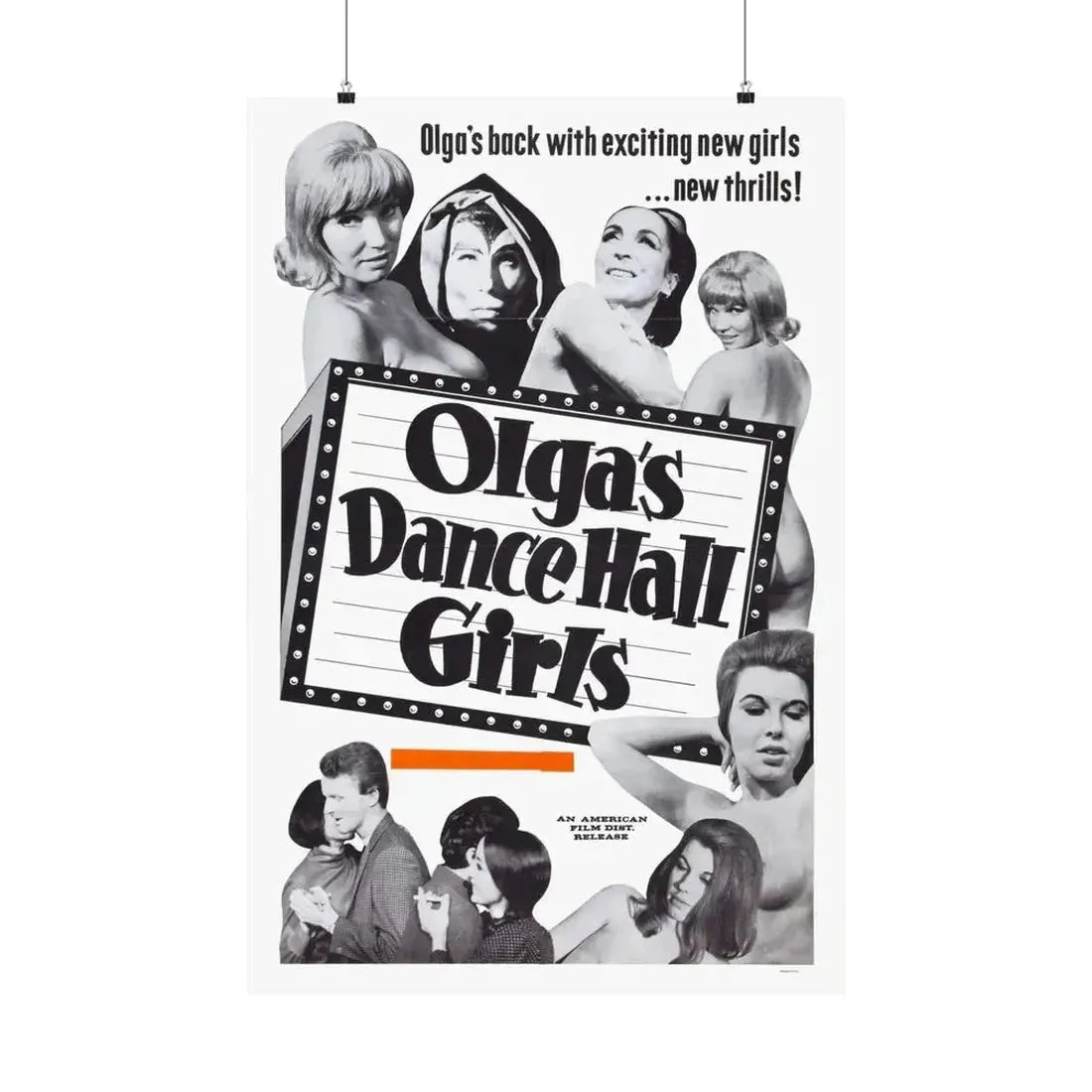 OLGA'S DANCE HALL GIRLS 1969 - Paper Movie Poster 24″ x 36″ Matte - The Sticker Space