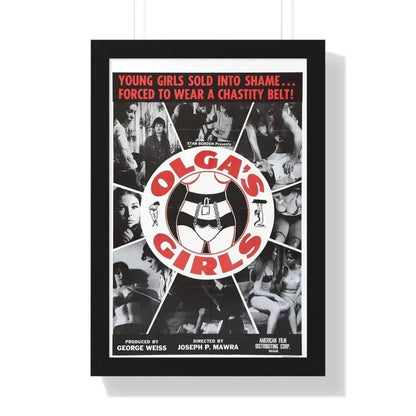 OLGA'S GIRLS 1964 - Framed Movie Poster 16″ x 24″ Black - The Sticker Space