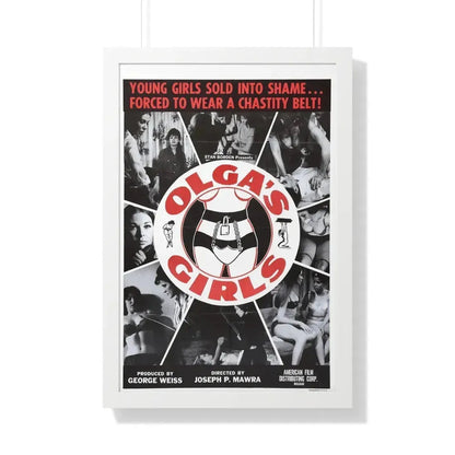 OLGA'S GIRLS 1964 - Framed Movie Poster 20" x 30" White - The Sticker Space