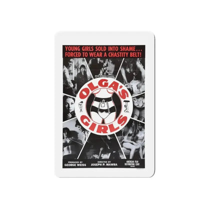 OLGA'S GIRLS 1964 Movie Poster - Refrigerator Magnet 3 Inch Die-Cut - The Sticker Space