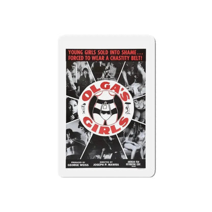 OLGA'S GIRLS 1964 Movie Poster - Refrigerator Magnet 6 Inch Die-Cut - The Sticker Space
