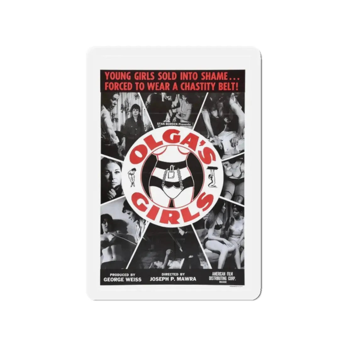 OLGA'S GIRLS 1964 Movie Poster - Refrigerator Magnet - The Sticker Space